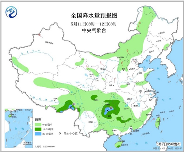 周末前全國(guó)降水縮減 東北華北等地氣溫再?zèng)_30℃