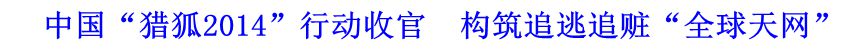 中國“獵狐2014”行動收官　構筑追逃追贓“全球天網(wǎng)”