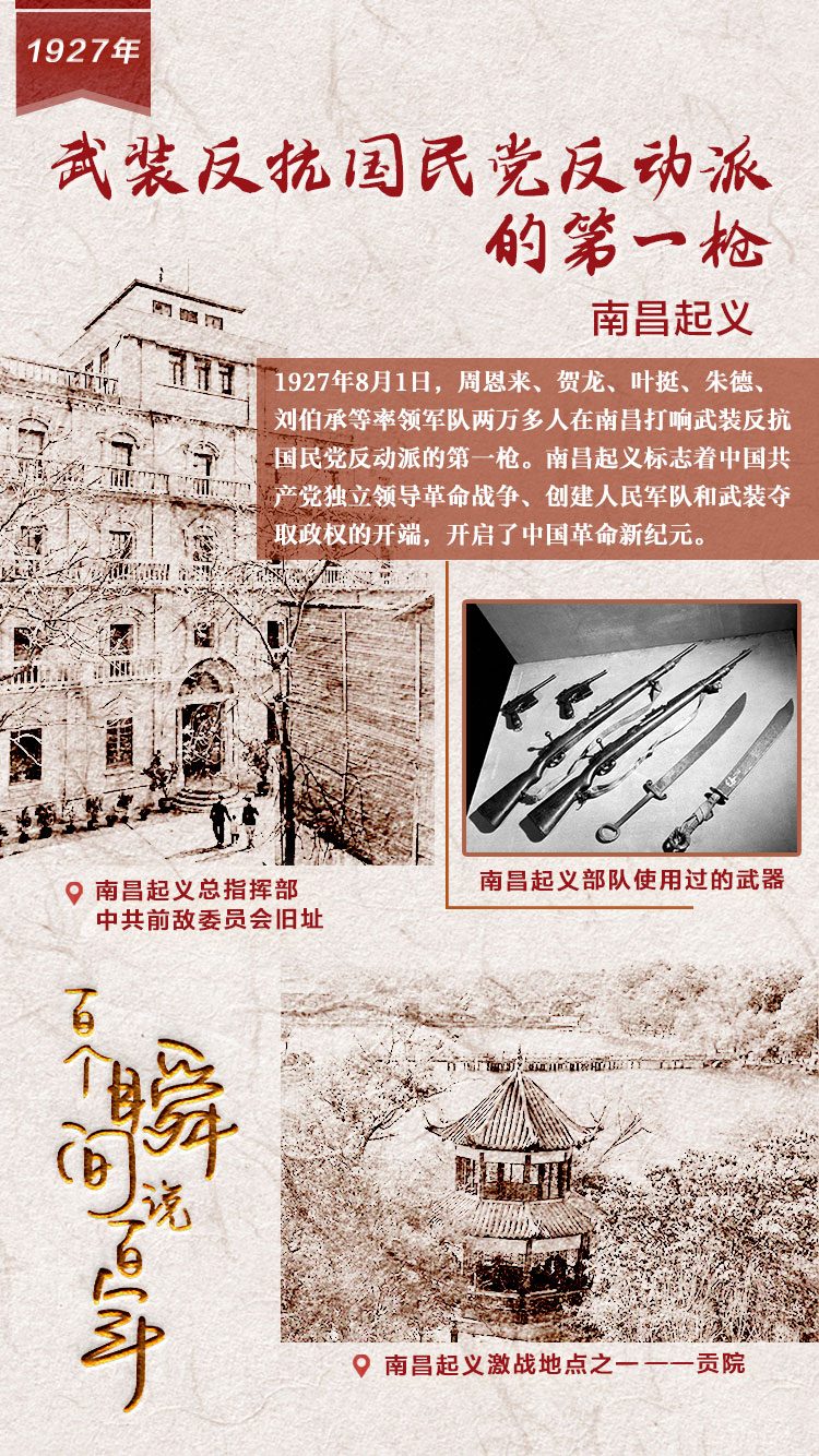 1927，武裝反抗國民黨反動派的第一槍