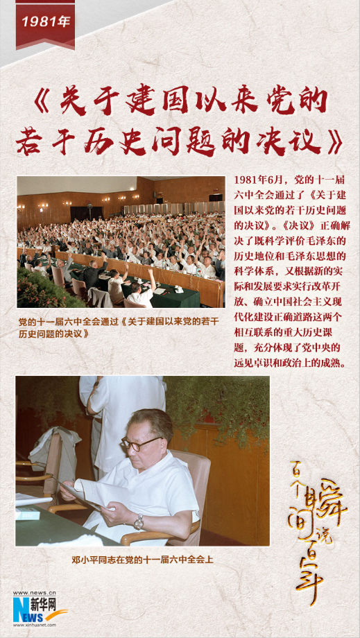 1981，《關(guān)于建國以來黨的若干歷史問題的決議》