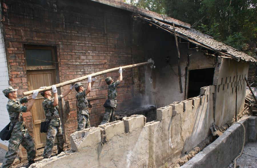 成都軍區(qū)駐川某工兵團進村入戶排查險情